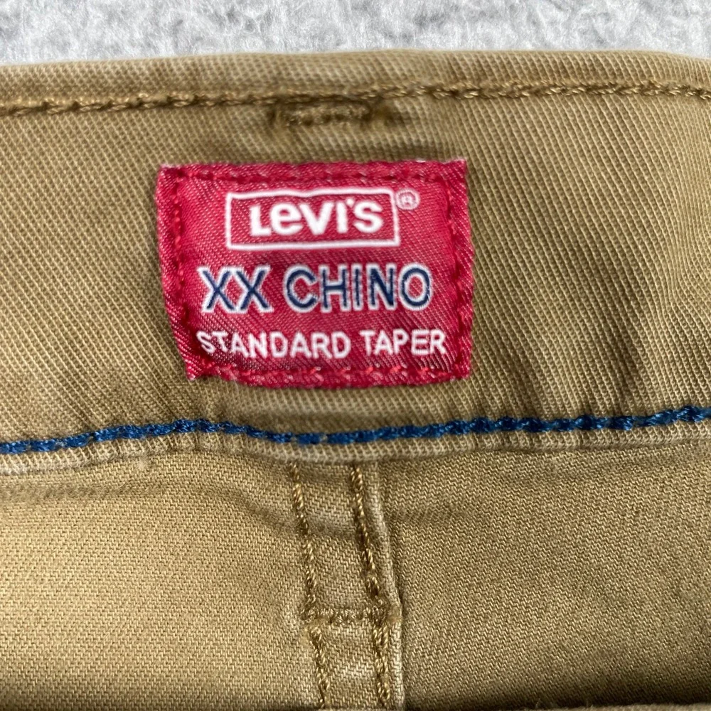 Levis XX Chino Standard Taper Pants Mens 38x30‎ (Fits 36x28) Brown Stretch Khaki
